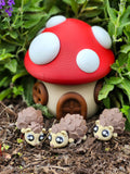 Articulated Hedgehog Mushroom House Playset