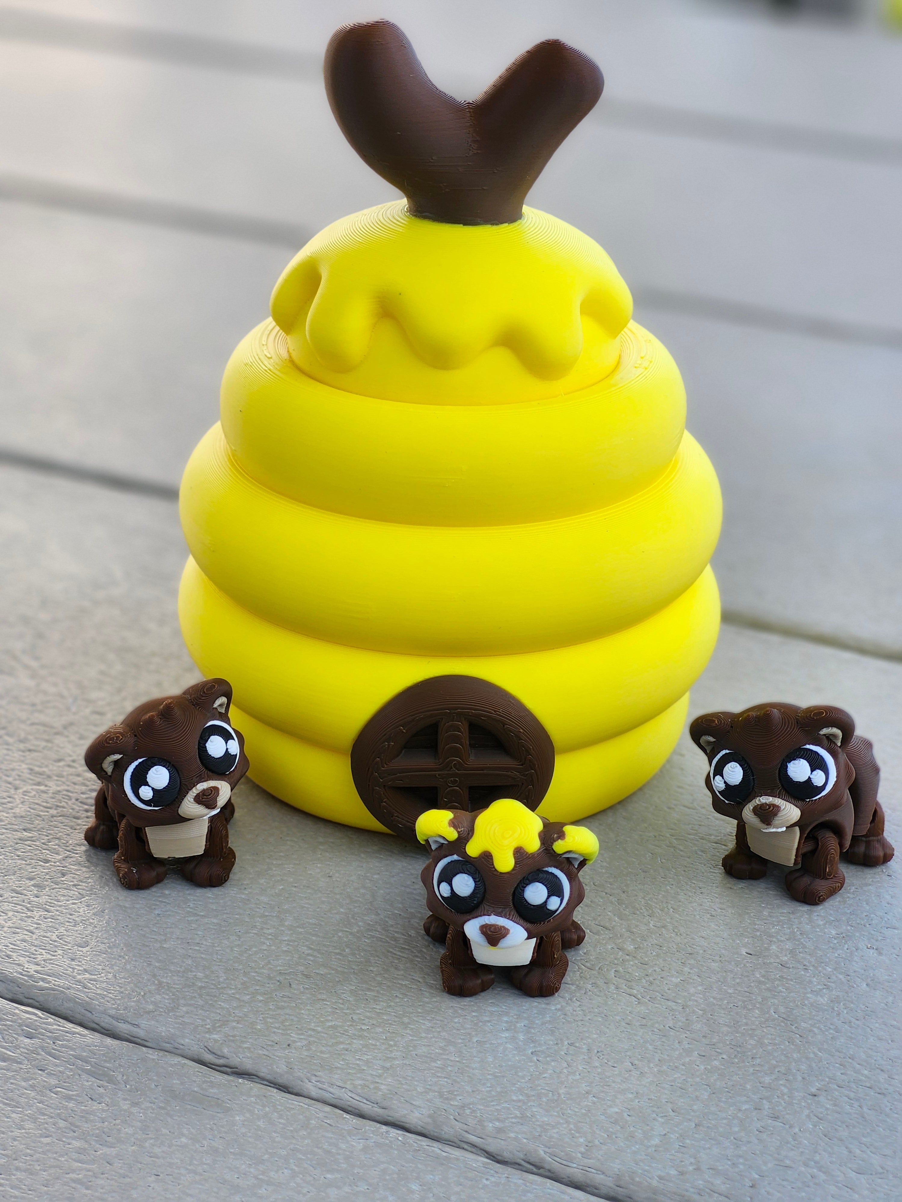 3D Printed Honey Bear Hive Playset
